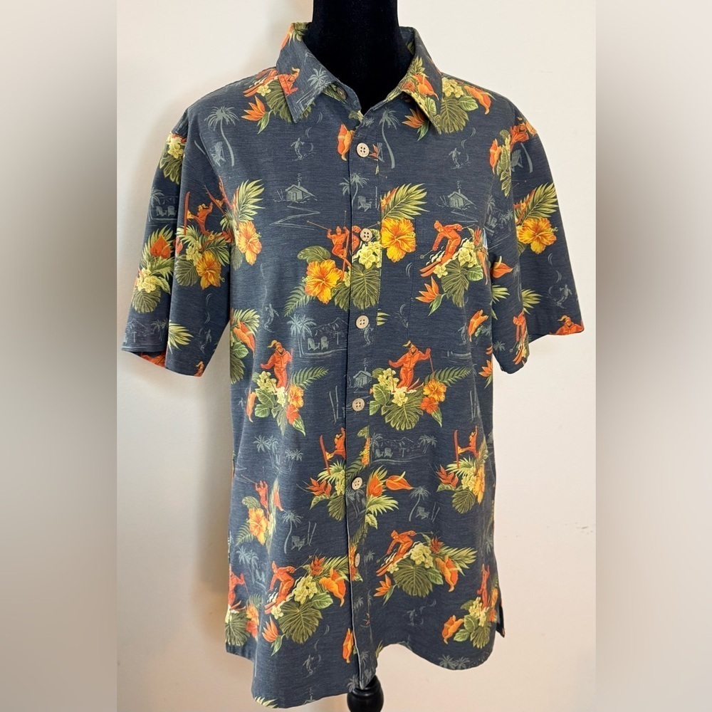 Powder7 Spring Fling Shinesty Button down Short Sleeve Camp shirt Hawaiian sm